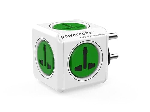 Allocacoc PowerCube Original Universal plug UK; GREEN (10501GN/UKPCOU)