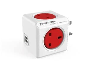 Allocacoc PowerCube Original USB SURGE UK; RED (7220RD/UKOUPC)
