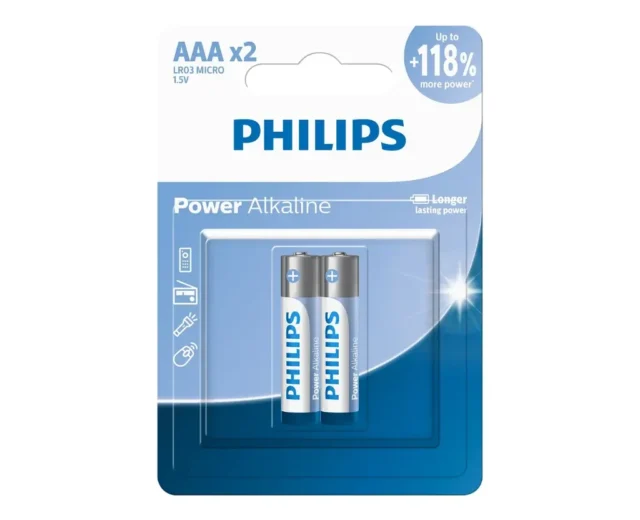Philips Power Alkaline AAA 2PK - LR03P2B/40