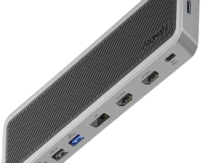 Promate ApexHub-MST 4K@60Hz Triple Display Multi-Port USB-C Docking Station