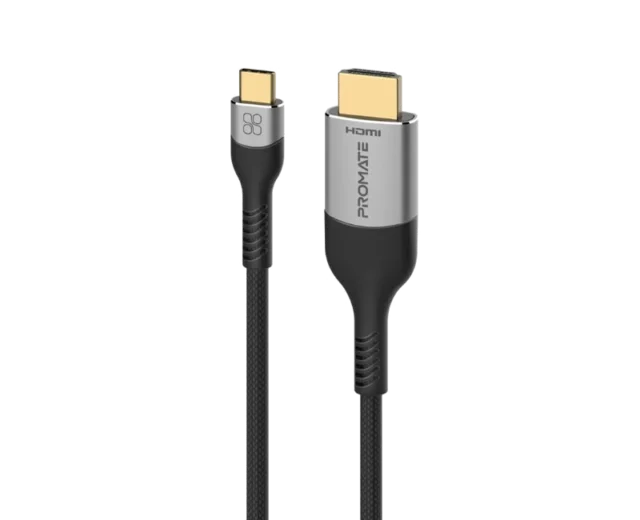Promate 8K CrystalClarity™ USB-C to HDMI Cable (MediaCord-8K)