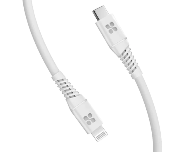 Promate 20W Power Delivery USB-C To Apple® Lightning Connector Cable (PowerLine-Ci120-WHITE)