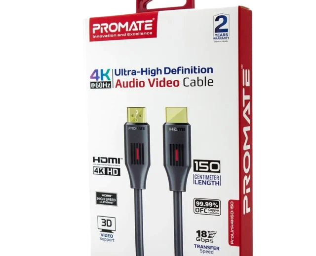 Promate HDMI Cable 1.5meters Ultra-High Definition 4K@60Hz HDMI Audio Video Cable (PROLINK4K60-150)