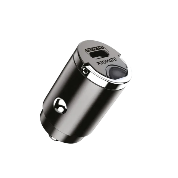 Promate World's Smallest Car Charger with 20W Power Delivery Bullet-PD20