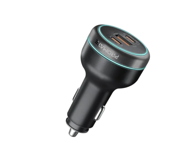 Promate 230W RapidCharge™ Car Charger with Dual Power Delivery and Quick Charge Ports (PowerDrive-230)