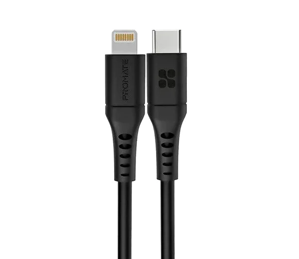 Promate 20W Power Delivery Fast Charging Lightning Cable POWERLINK-200.BLACK