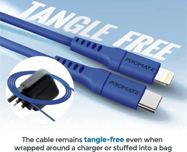 Promate 20W Power Delivery Fast Charging Lightning Cable POWERLINK-300.BLUE