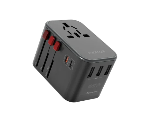 Promate Smart Charging Surge Protected Universal Travel Adapter (TripMate-36W)