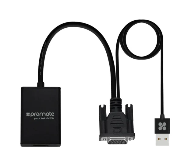 Promate Converter VGA to HDMI Black (PROLINK-V2H.BLACK)