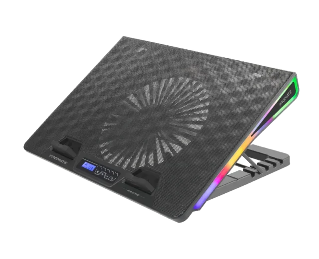 Promate Cooling Pad RGB with Multi‐Height Adjustment (GLARE)