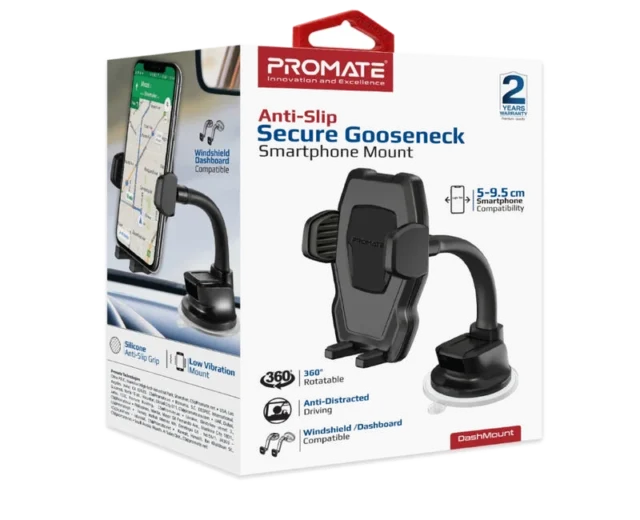 PROMATE DASHMOUNT Anti-Slip Secure Gooseneck Smartphone Mount