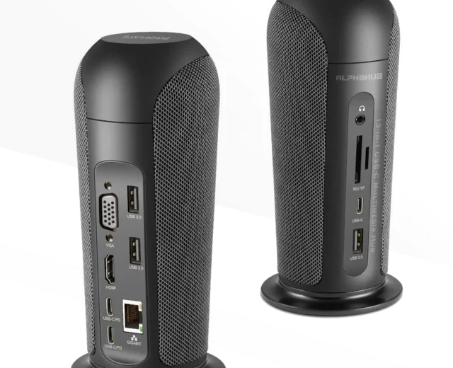 Promate AlphaHub (USB-C, USB3.0, VGA, HDMI, Ethernet, SD/TF Card)