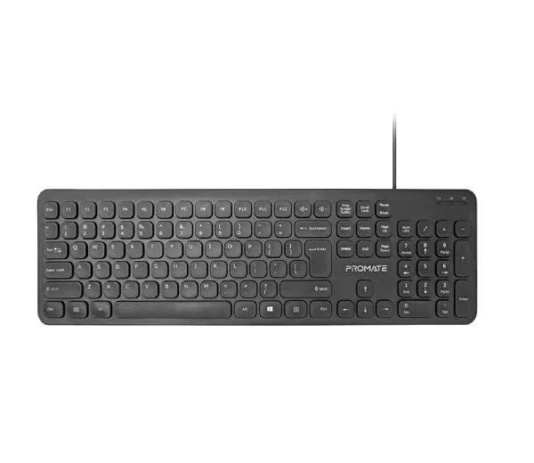 PROMATE EASYKEY-4 Ultra-Slim Quiet Key Wired Keyboard