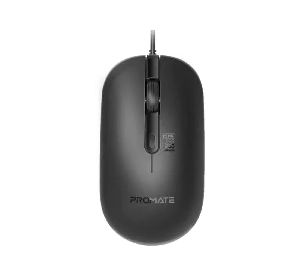 Promate CM2400 MaxComfort™ Adjustable DPI Wired Optical Mouse