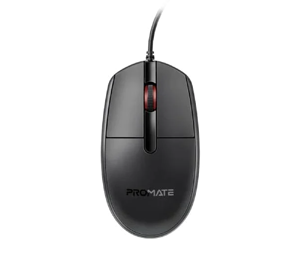 Promate CM1200 Ergonomic Design Wired Optical Mouse