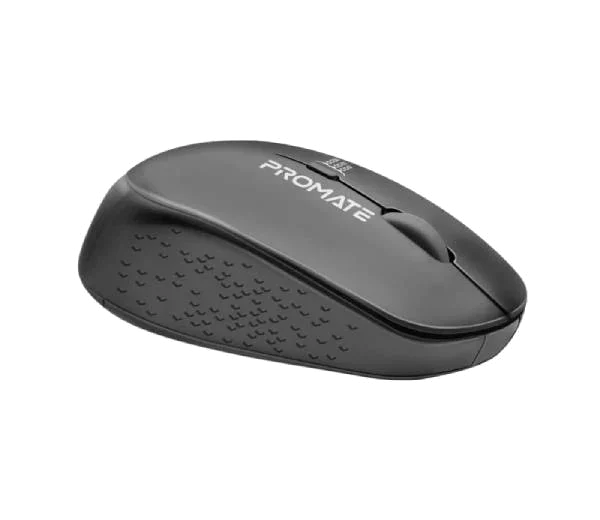 Promate 1600DPI MaxComfort® Ergonomic Wireless Mouse TRACKER.BLACK